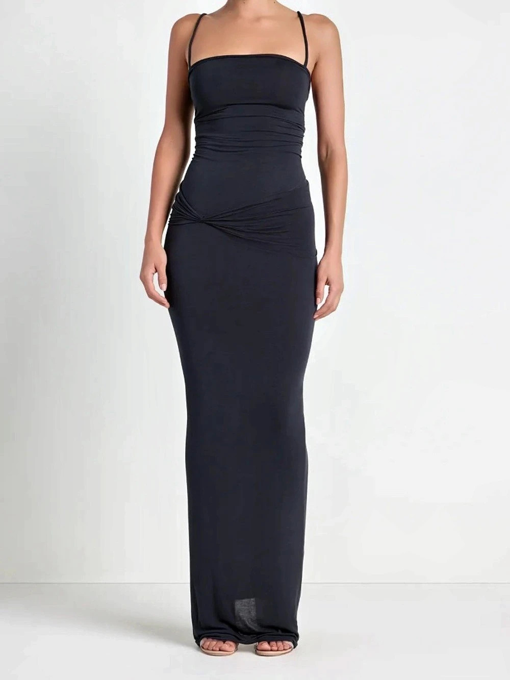 Skims x Vettese sheer modal long dress & bralette